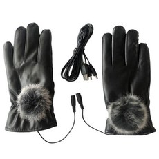 온열장갑 충전식장갑 Winter USB Heating Gloves Touchscreen For Women PU Control