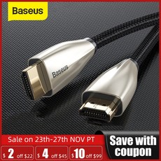 Baseus HDMI 케이블 4K HDMI HDMI 케이블 애플 TV 스위치 분배기 60Hz HDMI 2.0 케이블 TV 상자 오디오 Vedio 코드 HDMI|HDMI 케이블|, 3m, 1개, HDMI Cable