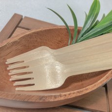 코디마트 일회용 친환경 디저트 나무포크 140mm, 1세트, 100개