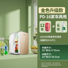 화장품냉장고 미니화장품냉장고 약냉장고 화장품보관 냉온장고 온장고 20대여성 무소음 아내선물 보관 감성 사용이편리한 기숙사 소형 화장품수납 초소형, FREE, PD-16 샴페인골드 업그레이드 버전유리 패널