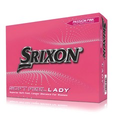 SRIXON Soft Feel高爾夫2層球, Lady Pink, 12顆, 1盒