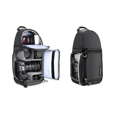 K&F CONCEPT 베타 카메라 메신져 슬링백 10L, 블랙, 1개