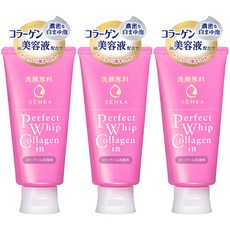 Shiseido Senka Perfect Whip Collagen In 시세이도 센카 퍼펙트 휩 콜라겐 인 세안제 120g 3팩