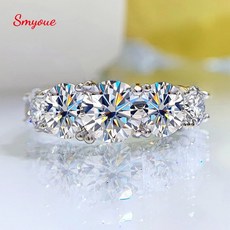 모이사나이트 반지 선물 Smyoue 18k plated 3 6ct all ring 5