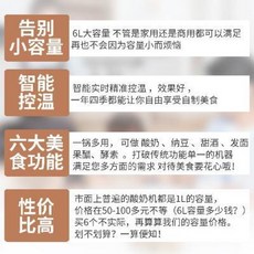 요거트 메이커 아토믹 요구르트 제조기 가정용 소형 전자동 스마트 발효기 상용 6L 대용량, 01 흑금색