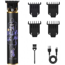 남성용 Verky Hair Clipper Electric Pro Li T-Blade Trimmer Baldhead 비어드 쉐이버 프로 이발소용 충전식 코드리스 제로, 단일옵션