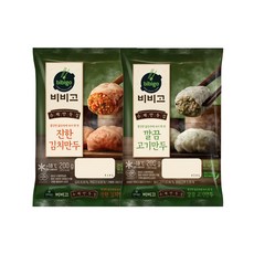 비비고 냉동 수제 진한 김치만두 200g 3개+수제 깔끔 고기만두 200g 3개, 김치만두 200g 3개+고기만두 200g 3개