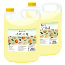 이룸 주방세제 4000ml 2개 1종세제 베이킹소다 감귤향, 4L