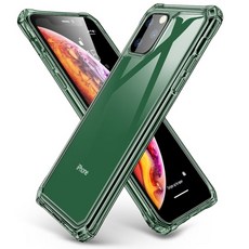  esr강화유리 아이폰 갤럭시 강화유리 esr for iphone 11 case clear back cover for iphone 12 pro max 11 pro max se 8, 아이폰 11프로 맥스용, 협력사, 초록 