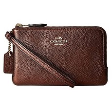미국직배송 여자 여성 코치 Polished Pebbled 가죽 Double Corner 후드집 가방 11717