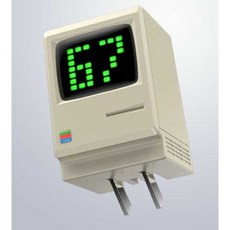 레트로 67W 고속 충전기 매킨토시 듀얼 3포트, 1개, 6. 67W 여행용 충전기+1.2m 케이블