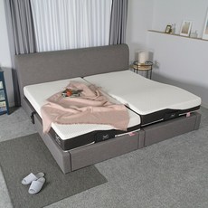 모베 모션베드 아모스 TW 트윈 패밀리 전동침대 +매트리스세트, 베라, 블루