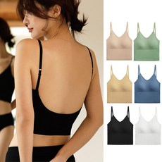어워크 백리스 골지 심리스 롱 브라렛 라이크라원단