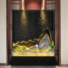인공폭포 미니분수대 수막벽 물병풍 가산조경호텔 거실장식 실내분수 수경 개업장, 02 S102 미디엄 길이 139 너비 45