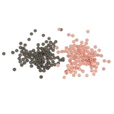 STK 200 조각 눈송이 꽃 모양 합금 스페이서 비즈 보석 결과 4mm