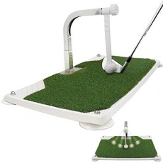 Golfupp 골프 스윙 트레이너 5가지 높이 조절 훈련 장비 가정 및 실내 아이언 클럽, 화이트