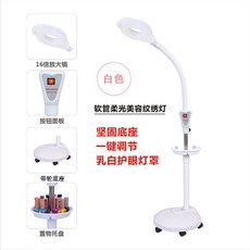 LED 확대경 미용실 네일 뷰티 마사지 샵 눈 보호 속눈썹 시술 장스탠드, 클래식원터치스위치(바퀴흰자)팔레트