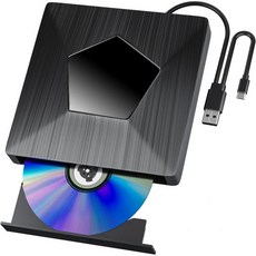 외장 블루 레이 드라이브 USB 3.0 및 Type-C 버너 DVD-RW BD CD DVD 플레이어 3D 휴대용 Windows XP7810용 광학 MacOS 노트북 데스크탑, 1개