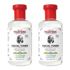 세이어스 6213435462 Thayers 알코올 프리 하이드레이팅 오이 위치 하젤 페이셜 토너 알로에 베라 포뮬라 241g(8.5온스) (2팩)