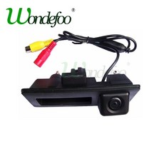 Wondefoo for vw passat tiguan 골프 제타 touareg 아우디 트렁크 핸들 자동차 주차 카메라 후면보기 역방향 카메라 hd 백업|trunk handle|, 1개, 12V, 단일