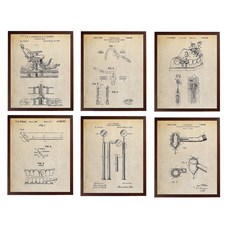 Turnip Designs Dentist Chair Probe Dental Mouth Mirror Drill Implant Abutment Patent Poster Dental