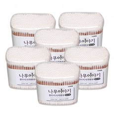 나무이야기원터치사각면봉회오리형350개입