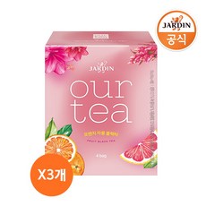 [쟈뎅] 아워티 오렌지 자몽 블랙티 4p X 3개입, 18.9g, 4개입, 3개