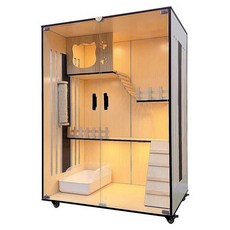 친칠라케이지 대형 집 슈가글라이더 다람쥐 키우기 실내 빌라 고양이집, 1개, A형 60x60x120