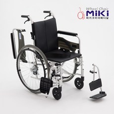 미키코리아메디칼 알루미늄 휠체어 SMART-C PU (발걸이 착탈) 휠체어/휠체어용품, 1개