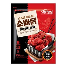 롯데 쉐푸드 소빠닭 크레이지불닭/냉동 소스에빠진닭, 1개, 375g - 크레이지치킨