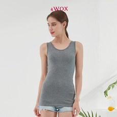 [왁스] [WOX] 코튼 배쏙티 3단계 보정속옷 - 멜란지차콜(런닝형)