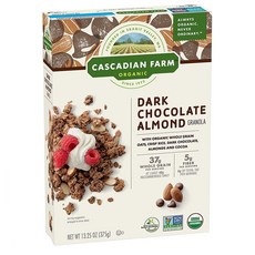 Cascadian Farm 카스카디안팜 다크 초콜릿 아몬드 오트밀 시리얼 375g 1팩, 단일상품