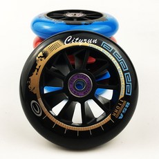 스쿠터 휠 베어링 Cityrun 2 개/몫 85A 90 100 110mm 고탄성 정밀 스피드 스케이트 휠 스케이트 타이어|스쿠터 구성품 & 액세서리|, 1개, Black 100mm, 단일