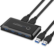 [해외] Kvm 스위치 usb 3.0 스위치 선택기 2 포트 pc 공유 4 장치 usb 2.0 키보드 마우스 스캐너 프린터 kvm 스위치 허브, USB3.0