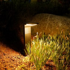 태양광 LED 코브라 정원 잔디등 2P, 황색등