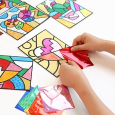 민화샵 포일아트 팝아트 호일아트 홀로그램스티커 만들기재료, 포도