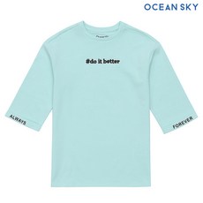 [오션스카이] 여아 롱기장 7부 소매 티셔츠-JAJG5134B0S