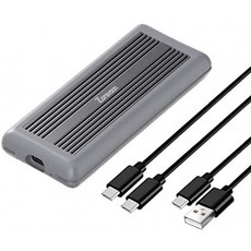SSD® M.2 NVMe USB 3.1 Gen 2 10 Gbs 용 SSD PCIe NVME 실리콘 낙하 슬리브가 있는 알루미늄 합금 USB-, 단일상품