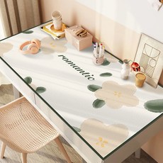 vc 식탁보 책상 매트 바람화장대 테이블 매트 방수방유 탁자 매트, 동백꽃밭, 옵션14