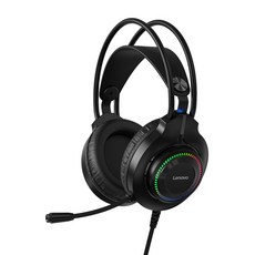 레노버헤드셋 레노버 가상 7.1 서라운드 노이즈 캔슬링 마이크 헤드셋 블랙 Lenovo G20