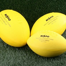 nicespo 소프트럭비공 럭비공 풋볼 (사이즈선택) 미식축구공, 옐로우