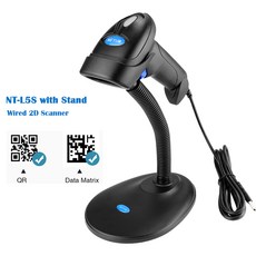 2.4GHz 무선 및 유선 2D 바코드 스캐너 스탠드 자동 감지 QR 리더 PDF417 모바일 지불, 01 L5S with Stand_01 CN, 1개