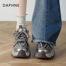 다프네 실버 아빠 신발 여성 2025 봄 새로운 두꺼운 단독 높이기 스포츠 플랫폼