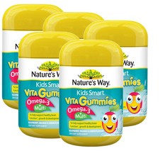 네이처스웨이 키즈 스마트 오메가3 멀티비타민 구미 Nature's Way 뉴질랜드 Kids VITA GUMMIES OMEGA3, 110정, 5개
