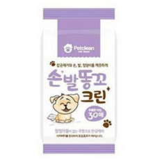 펫크린 반려동물용 물티슈, 손발 똥꼬 30매, 5개