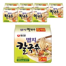농심 멸치칼국수 5개입 8팩 멀티팩, 140g, 8개