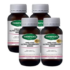 THOMPSONS One-A-Day ULTRA CRANBERRY 60000 톰슨스 뉴질랜드 원어데이 울트라 크랜베리 60캡슐 4팩, 60정, 4개