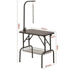 애견 미용 테이블 강아지 목욕 선반 접이식 의자, 블랙 접이식테이블 스몰 80.5×46×76cm개