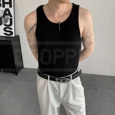 캐주얼 남성 남친룩 무지 나시 티셔츠