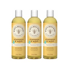 버츠비 베이비 샴푸 워시 비누 350ml 3팩 Baby Shampoo Wash Baby Soap 12 oz (Pack of 3), 단일상품